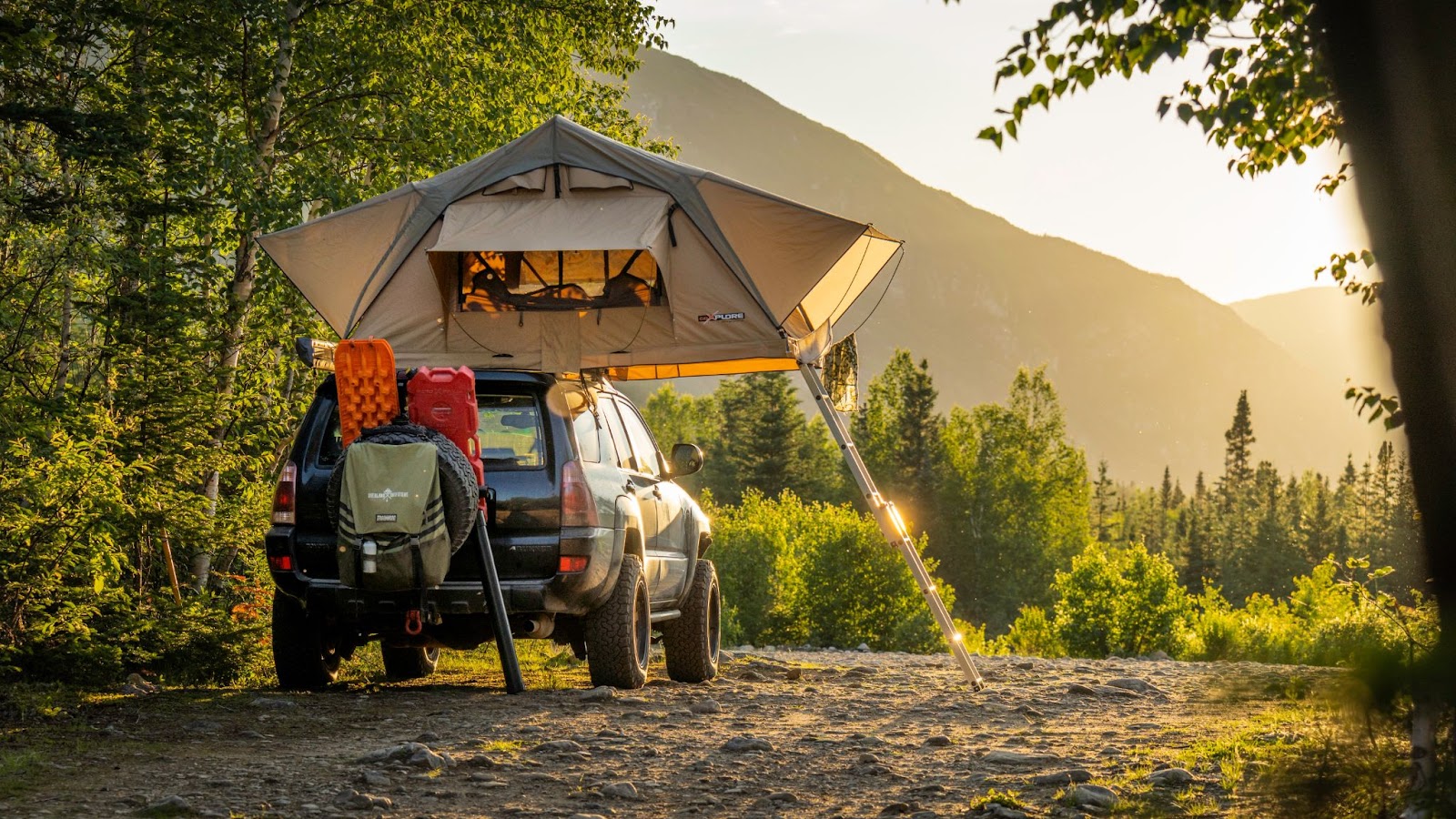outdoor camping and van